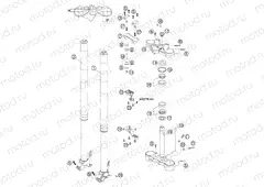 FRONT FORK, TRIPLE CLAMP