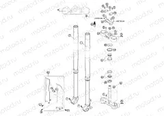 FRONT FORK, TRIPLE CLAMP
