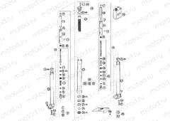 FRONT FORK, TRIPLE CLAMP
