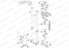 FRONT FORK, TRIPLE CLAMP