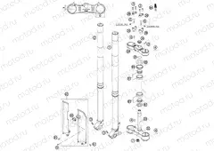 FRONT FORK, TRIPLE CLAMP