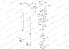 FRONT FORK, TRIPLE CLAMP