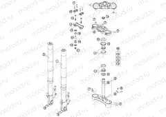 FRONT FORK, TRIPLE CLAMP