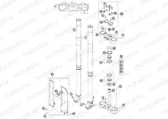 FRONT FORK, TRIPLE CLAMP