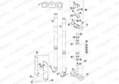 FRONT FORK, TRIPLE CLAMP