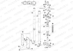 FRONT FORK, TRIPLE CLAMP