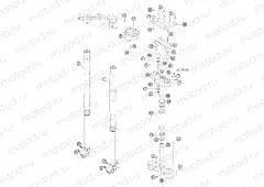 FRONT FORK, TRIPLE CLAMP