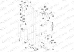 FRONT FORK, TRIPLE CLAMP