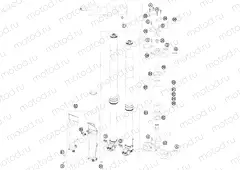 FRONT FORK, TRIPLE CLAMP