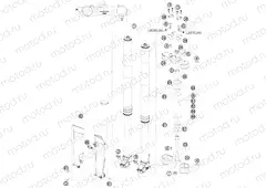 FRONT FORK, TRIPLE CLAMP