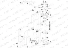 FRONT FORK, TRIPLE CLAMP