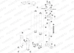 FRONT FORK, TRIPLE CLAMP