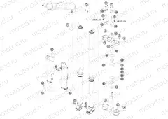 FRONT FORK, TRIPLE CLAMP