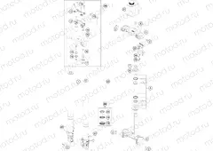 FRONT FORK, TRIPLE CLAMP