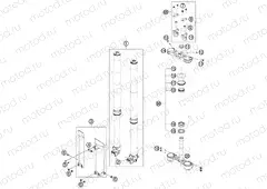 FRONT FORK, TRIPLE CLAMP