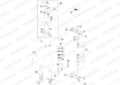 FRONT FORK, TRIPLE CLAMP