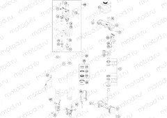 FRONT FORK, TRIPLE CLAMP
