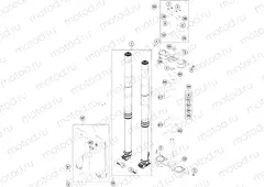 FRONT FORK, TRIPLE CLAMP