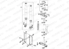 FRONT FORK, TRIPLE CLAMP