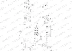 FRONT FORK, TRIPLE CLAMP