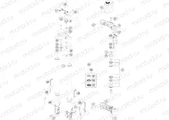 FRONT FORK, TRIPLE CLAMP