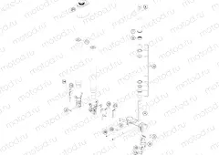 FRONT FORK, TRIPLE CLAMP