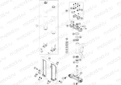 FRONT FORK, TRIPLE CLAMP
