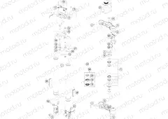 FRONT FORK, TRIPLE CLAMP