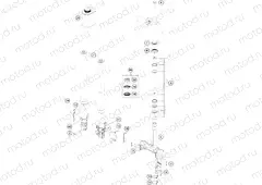FRONT FORK, TRIPLE CLAMP