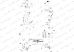 FRONT FORK, TRIPLE CLAMP