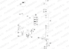 FRONT FORK, TRIPLE CLAMP