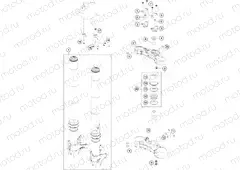FRONT FORK, TRIPLE CLAMP