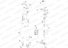 FRONT FORK, TRIPLE CLAMP