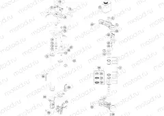 FRONT FORK, TRIPLE CLAMP