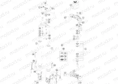 FRONT FORK, TRIPLE CLAMP