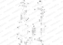 FRONT FORK, TRIPLE CLAMP