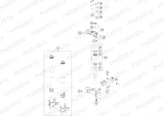 FRONT FORK, TRIPLE CLAMP