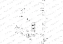 FRONT FORK, TRIPLE CLAMP