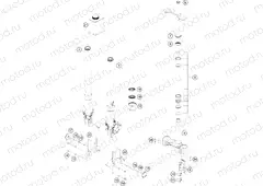 FRONT FORK, TRIPLE CLAMP