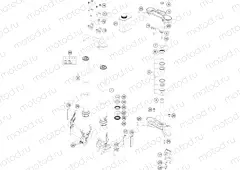 FRONT FORK, TRIPLE CLAMP