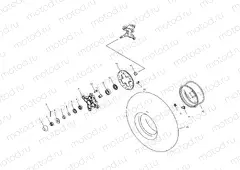 FRONT HUB and FRONT WHEEL - A03GJ50AA/AB (4975767576B03) | FRONT HUB and FRONT WHEEL - A03GJ50AA/AB (4975767576B03)