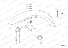 Front low mudguard mounting