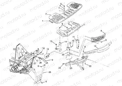 FRONT RACK and BUMPER MOUNTING (300) XPRESS 300 W969530 (4935923592A010) | FRONT RACK and BUMPER MOUNTING (300) XPRESS 300 W969530 (4935923592A010)