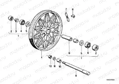 Front silver cast iron rim/dial shaft