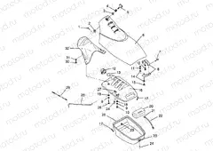 FRONT STORAGE COMPARTMENT SL 900 B964291 and Intl. SL 900 I964291 (4935583558A008) | FRONT STORAGE COMPARTMENT SL 900 B964291 and Intl. SL 900 I964291 (4935583558A008)
