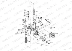 FRONT STRUT ASSEMBLY 6x6 400L | FRONT STRUT ASSEMBLY 6x6 400L, SWEDISH S948740 and NORWEGIAN N948740 (4926812681016A)