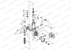 FRONT STRUT Scrambler 400 W98BC38C (4947254725B005) | FRONT STRUT Scrambler 400 W98BC38C (4947254725B005)