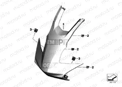 Front trim panel center part