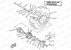 Front Wheel and Brake Assembly. (4910981098030A) | Front Wheel and Brake Assembly. (4910981098030A)