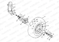 FRONT WHEEL ASSEMBLY 2X4 300 W957530 (4930053005B003) | FRONT WHEEL ASSEMBLY 2X4 300 W957530 (4930053005B003)
